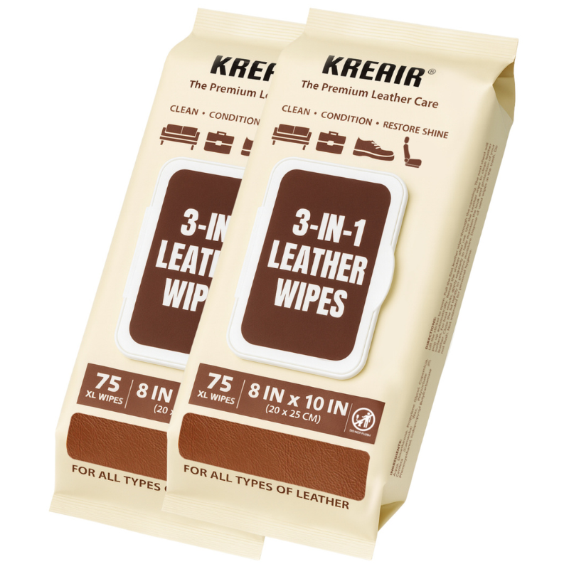 Kreair 3in1 Leather Wipes XL 75 Ct