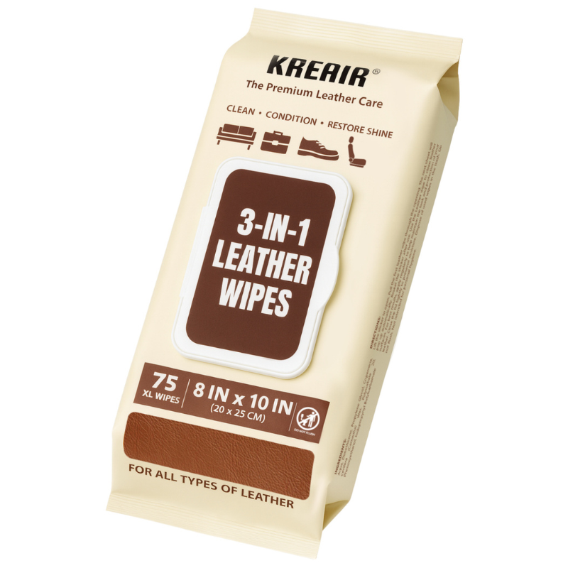 Kreair 3in1 Leather Wipes XL 75 Ct
