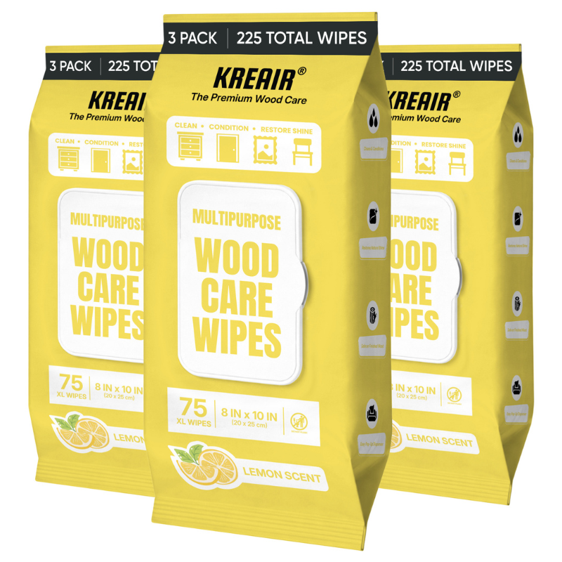 Kreair Multipurpose Wood Care Wipes XL 75 Ct