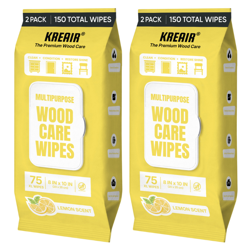 Kreair Multipurpose Wood Care Wipes XL 75 Ct