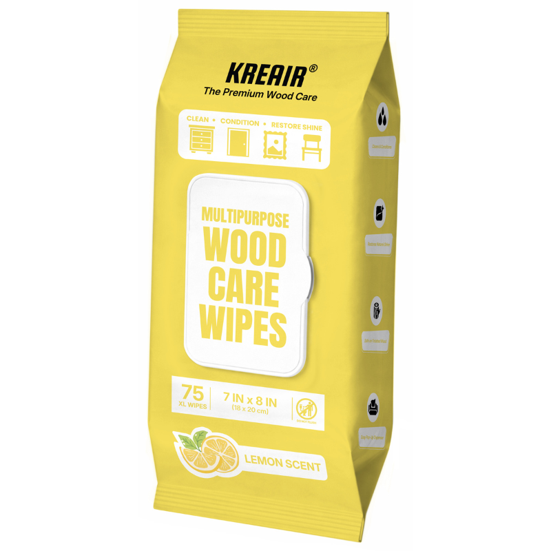 Kreair Multipurpose Wood Care Wipes XL 75 Ct